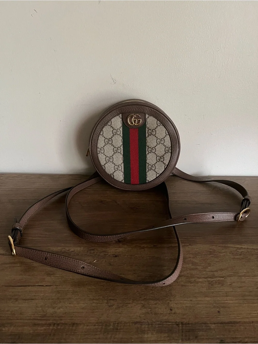 Gucci Ophidia Brown Leather Backpack with Gold Hardware Gucci Supreme GG Mini Ophidia Backpack | Jadore Couture main image 4